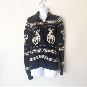 Aritzia TNA Sea to Sky Reindeer Lambswool Sweater